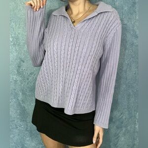 Liz Claiborne Light Purple V-Neck Sweater